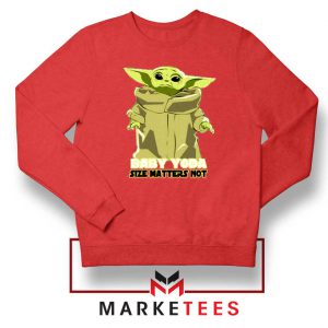 Baby Yoda Size Matters Not Red Sweater