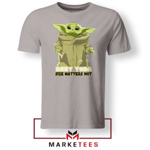 Baby Yoda Size Matters Not Sport Grey Tee Shirt