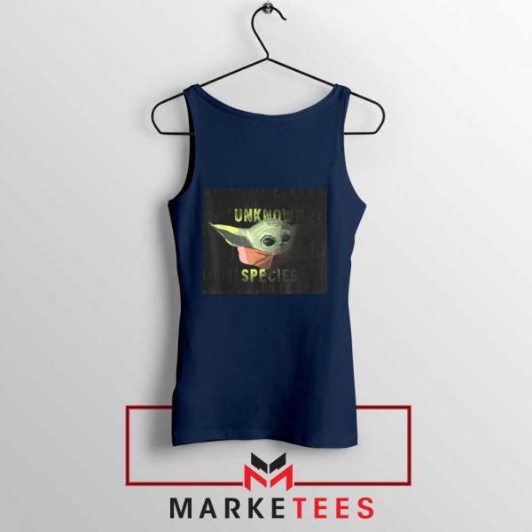 Baby Yoda Unknown Species Navy Blue Tank Top