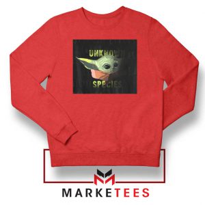 Baby Yoda Unknown Species Red Sweater