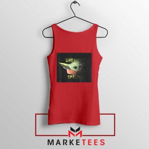 Baby Yoda Unknown Species Red Tank Top