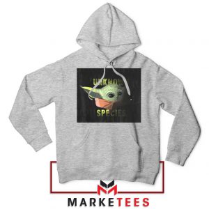 Baby Yoda Unknown Species Sport Grey Hoodie