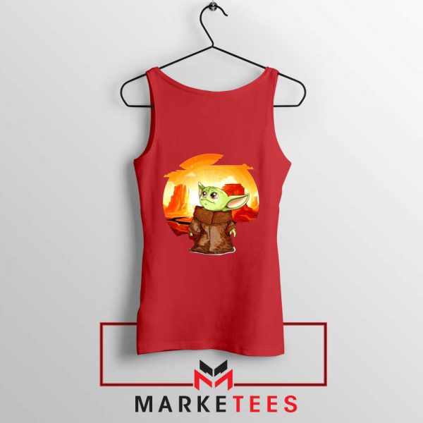 Baby Yoda Yiddle Red Tank Top