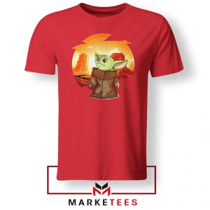 Baby Yoda Yiddle Red Tee Shirt