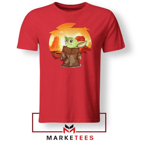 Baby Yoda Yiddle Red Tee Shirt