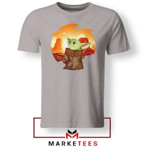 Baby Yoda Yiddle Sport Grey Tee Shirt