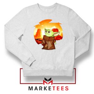 Baby Yoda Yiddle White Sweatshirt