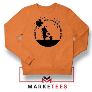 Baby Yoda and The Mandalorian Orange Sweatshirt