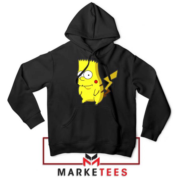 Bart Pikachu Simpson Black Hoodie