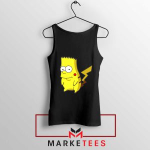 Bart Pikachu Simpson Black Tank Top