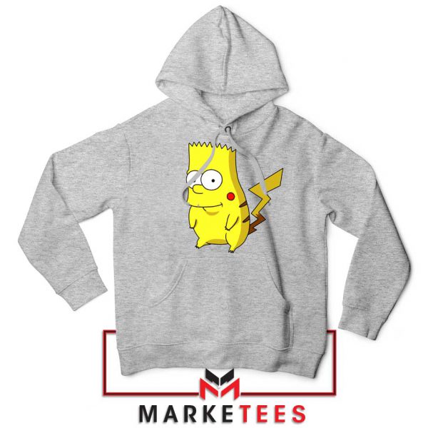 Bart Pikachu Simpson Grey Hoodie
