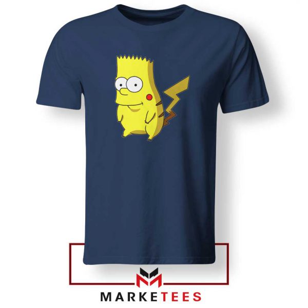 Bart Pikachu Simpson Navy Blue Tee Shirt