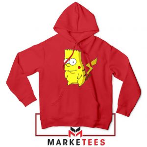 Bart Pikachu Simpson Red Hoodie