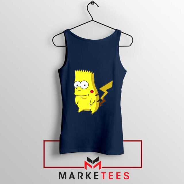 Shop Bart Pikachu Simpson Tank Top Parody S-2XL