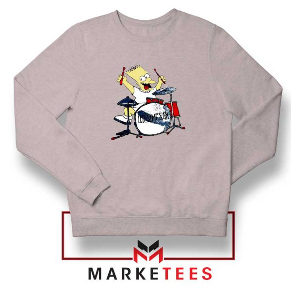 Bart Plays The Drums Grey Sweatshirt