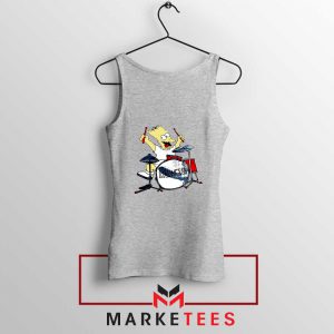 Bart Plays The Drums Grey Tank Top