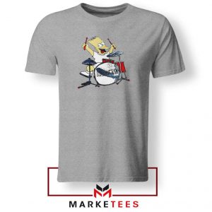 Bart Plays The Drums Grey Tee Shirt