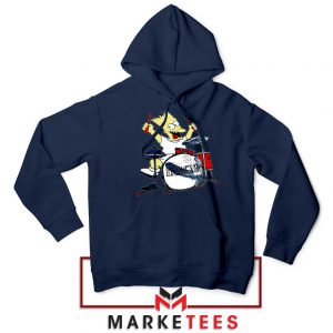 Bart Plays The Drums Navy Hoodie