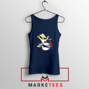 Bart Plays The Drums Navy Tank Top