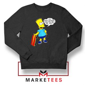 Bart Simpson Cartoon Black Sweatshirt