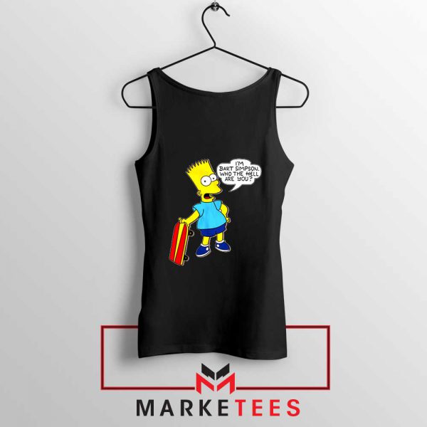 Bart Simpson Cartoon Black Tank Top