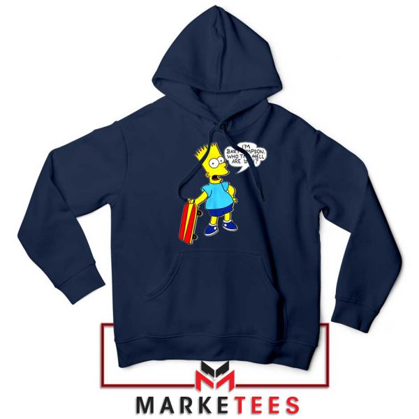 Bart Simpson Cartoon Navy Blue Hoodie