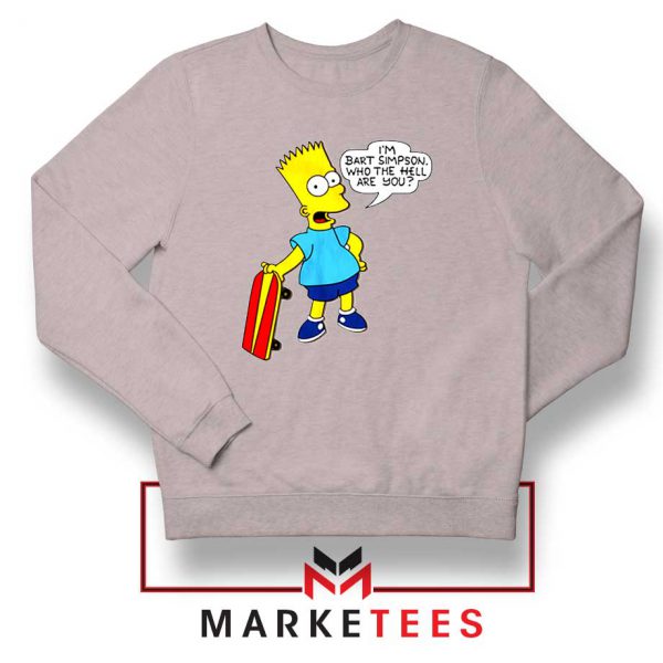 Bart Simpson Cartoon Sport Grey Sweatshirt