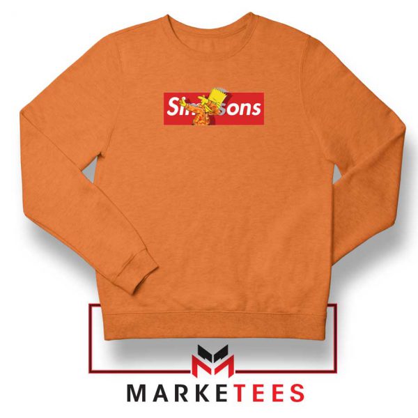 Bart Simpson Dub Supreme Orange Sweater