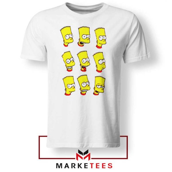 Bart Simpson Face White Tee Shirt