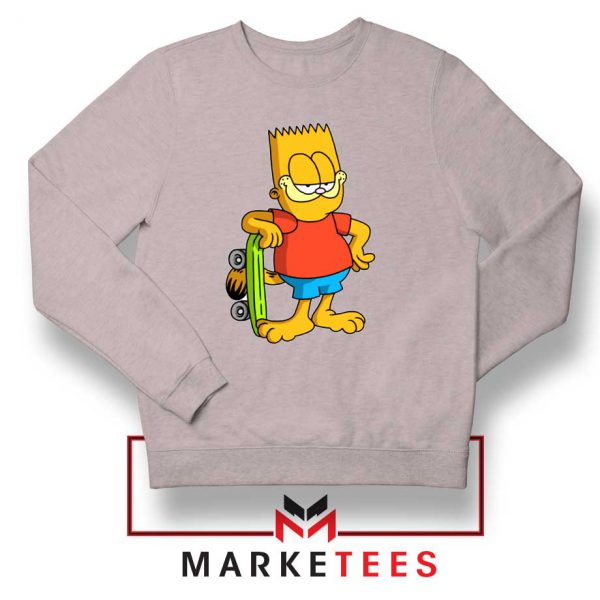 Bart Simpson Garfield Grey Sweatshirt