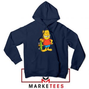 Bart Simpson Garfield Navy Blue Hoodie