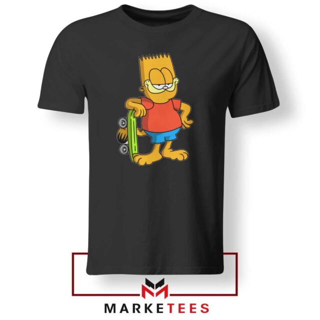 Bart Simpson Garfield Tee Shirt Funny Comic Strip Tshirts S-3XL