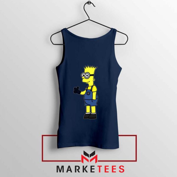 Bart Simpson Minion Navy Blue Tank Top