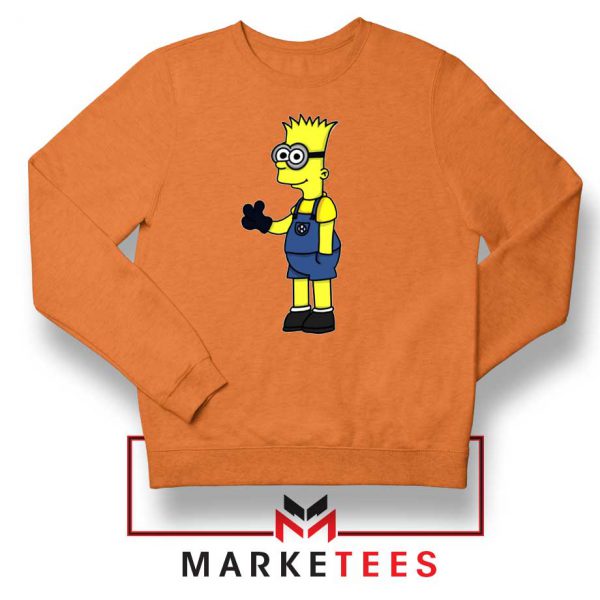 Bart Simpson Minion Orange Sweater