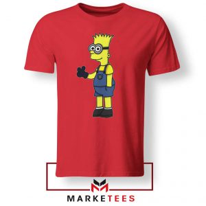 Bart Simpson Minion Red Tee Shirt