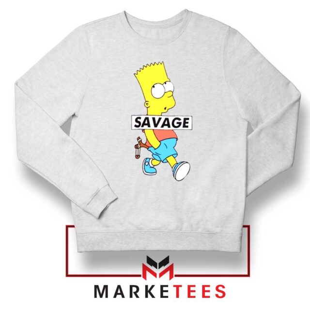 Bart Simpson Savage Sweatshirt American Cartoon Sweaters