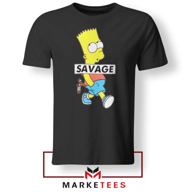 Bart Simpson Savage Tee Shirt American Cartoon Tshirts S-3XL