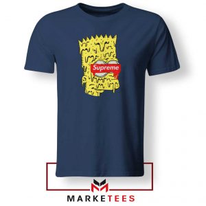 Bart Simpson Supreme Navy Blue Tee Shirt
