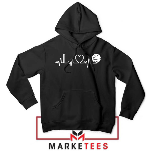 Basketball Heartbeat Graphic Hoodie