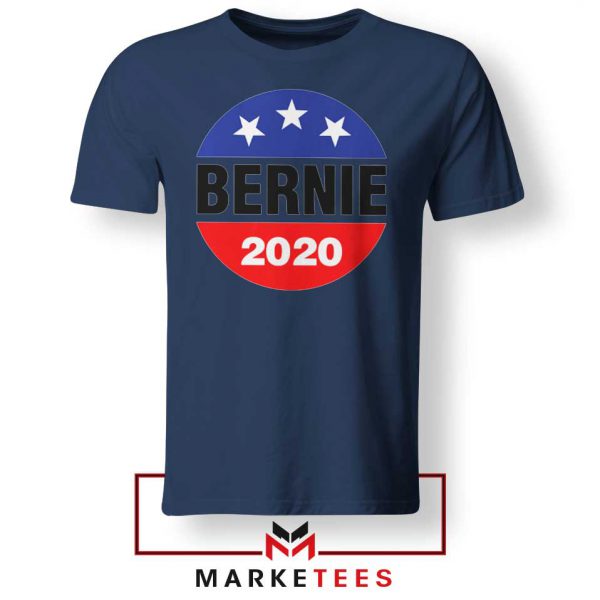 Bernie For President Navy Blue Tee Shirt