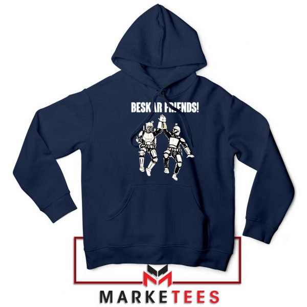 Beskar Friends The Mandalorian Navy Blue Hoodie