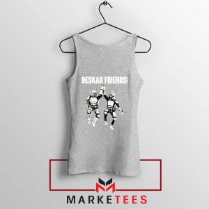 Beskar Friends The Mandalorian Sport Grey Tank Top