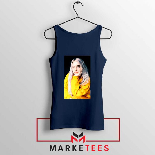 Billie Eilish 90s Vintage Navy Blue Tank Top