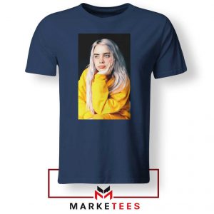 Billie Eilish 90s Vintage Navy Blue Tee Shirt