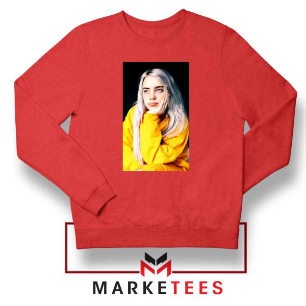 Billie Eilish 90s Vintage Red Sweatshirt