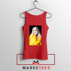 Billie Eilish 90s Vintage Red Tank Top