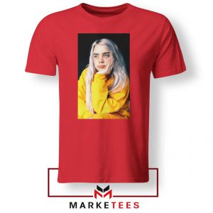 Billie Eilish 90s Vintage Red Tee Shirt