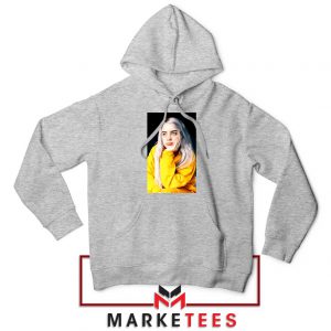 Billie Eilish 90s Vintage Sport Grey Hoodie