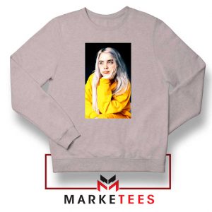 Billie Eilish 90s Vintage Sport Grey Sweatshirt