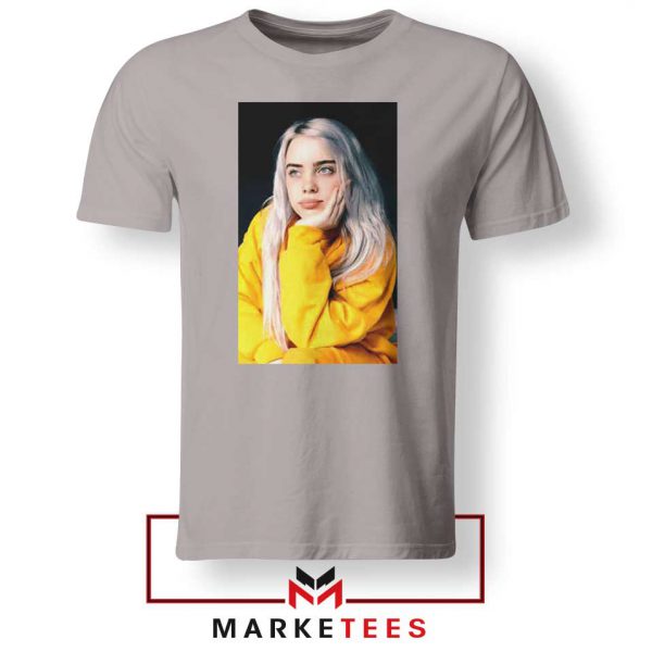 Billie Eilish 90s Vintage Sport Grey Tee Shirt